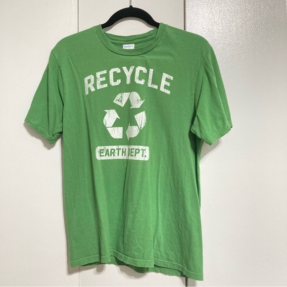 RECYCLE EARTH Dept Green T shirt Unisex Environmental Friendly Unisex Small - Picture 6 of 15